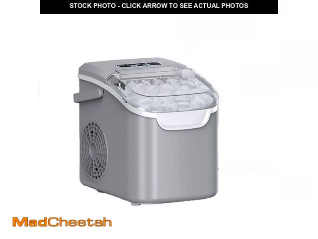 Lot 74-12591885 - COWSAR 8.66 in. 26 lb. Portable Ice Maker Bullet Ice Machine with Selectable Ice Size in Gray for Ho...
