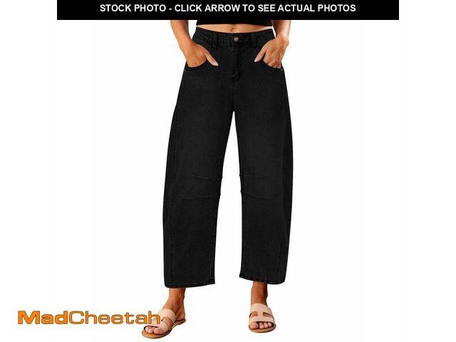 Lot 74-13715293 - GRAPENT Barrel Jeans for Women Balloon Wide Leg Cropped Trendy Jeans Boyfriend High Waisted Jean Pan...