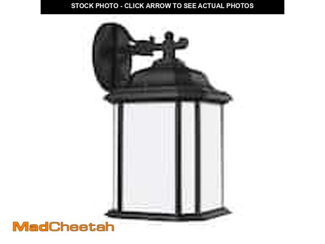 Lot 74-12551865 - Kent 1-Light Black Outdoor 15 in. Wall Lantern Sconce - UNUSED