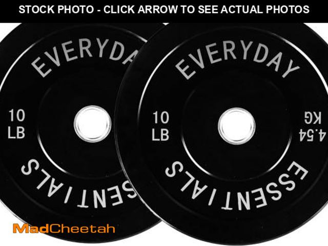 Lot 74-12136719 - 2-Inch Olympic Bumper Plates, 2X 10LB Weight Plates, Perfect for Weightlifting and Strength Training...