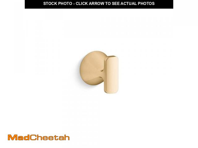 Lot 74-12086540 - KOHLER Cursiva J-Hook Robe Hook in Vibrant Brushed Modern Brass - UNUSED