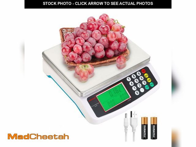 Lot 74-13716666 - Large Digital Kitchen Scale 30KG Commercial Food Scale 66LB for Baking Bread Meat Stainless Steel Pr...