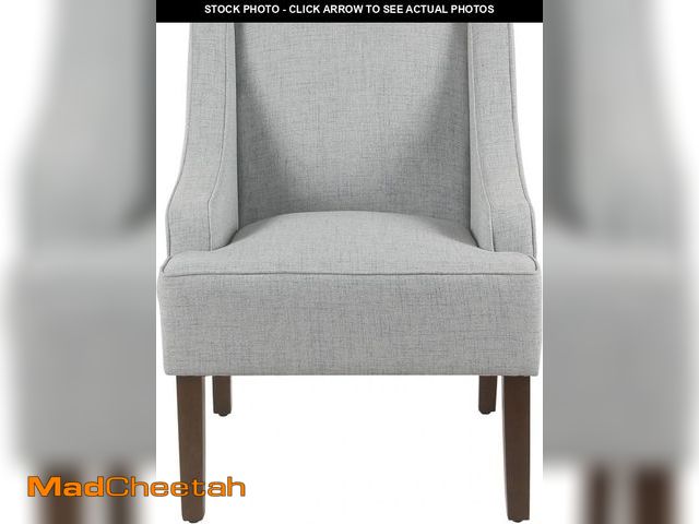 Lot 74-12169987 - HomePop Velvet Swoop Arm Living-Room-Chairs, Light Blue - UNUSED