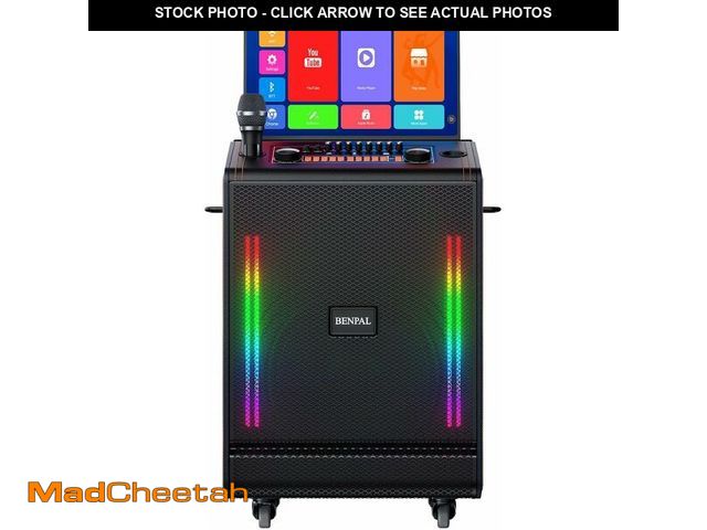 Lot 74-14096983 - Smart Karaoke Machine with 17.3 Inch Touch Screen &amp; Lyrics Display, Up to 1200W Powerful Speaker...