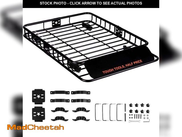 Lot 74-13768633 - VEVOR Roof Rack Cargo Basket 200 LBS. Capacity 46 in. x36 in. x4.5 in. Rooftop Cargo Carrier for SUV...