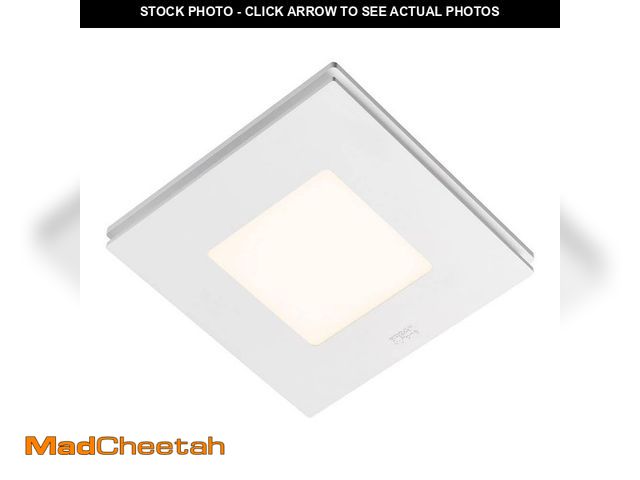Lot 74-14314861 - Broan-NuTone Clean Cover 12 x 12 x 1-3/16 Bath Fan Replacement Grille White with LED Light fits 90% ...