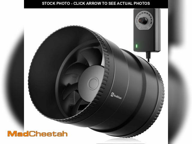 Lot 74-14148496 - Hon&amp;Guan 6 Inch Inline Booster Duct Fan with Speed Controller - 345 CFM Airflow with 19.2W Ultra...