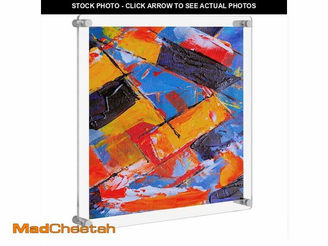 Lot 74-13718094 - NIUBEE Clear Acrylic Wall Mount Floating Frameless Picture Frame Up to 12x12 Photo for Poster Photog...