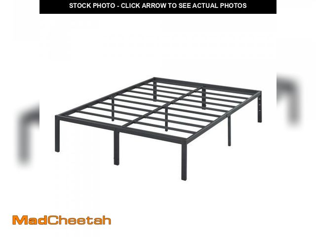 Lot 74-12160765 - PrimaSleep 18 Inch Tall Heavy Duty Steel Slat Bed Frame/Anti-Slip Support/Easy Assembly Mattress Fou...