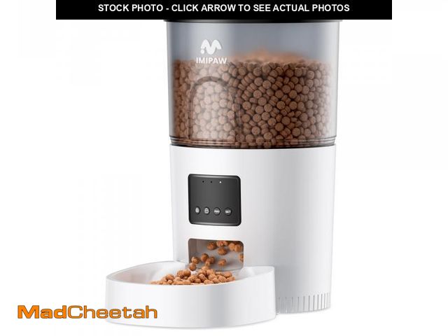 Lot 74-12308118 - IMIPAW Automatic Cat Feeder - 3L Pet Dry Food Dispenser with Timed Programmable Portion Control, Dua...