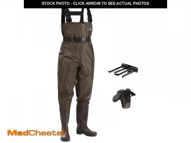 Lot 74-12049125 - FISHINGSIR Fishing Waders for Men with Boots Womens Chest Waders 2-Ply Nylon/PVC Waterproof for Hunt...