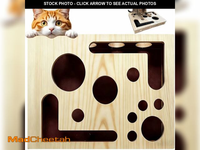 Lot 74-13623072 - Cat Scratch Puzzle Enrichment Box, Maze Cat Scratch Puzzle Box &amp; Sandpaper Inside, It's A Stress...