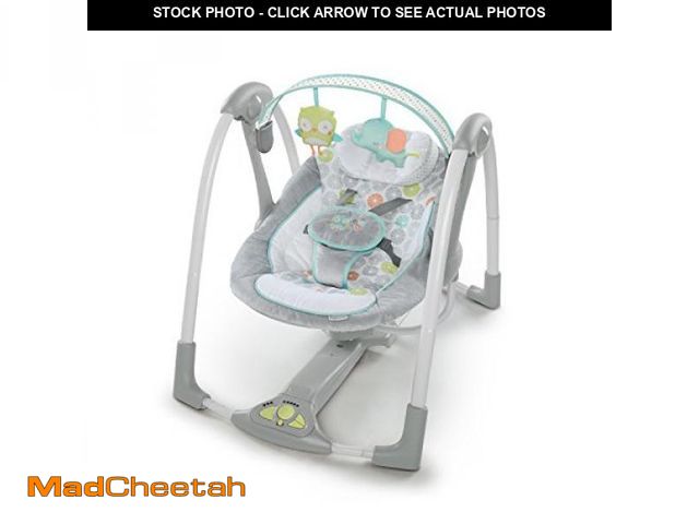 Lot 74-12366060 - Ingenuity Swing 'n Go 5-Speed Baby Swing - Foldable, Portable, 2 Plush Toys &amp; Sounds, 0-9 Months...