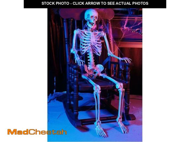 Lot 74-12900994 - 5 ft. Grave and Bones ULTRA Poseable Led Skeleton(MISSING RIGHT PINKY)  - UNUSED
