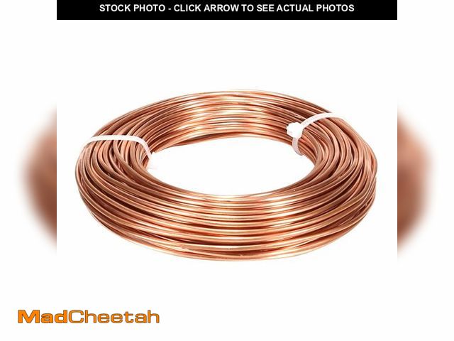 Lot 74-14205764 - 99.9% Soft Copper Wire, 8 Gauge/ 3.25 mm Diameter, 19.5 Feet / 6m, 1 Pound Spool Pure Copper Wire, J...