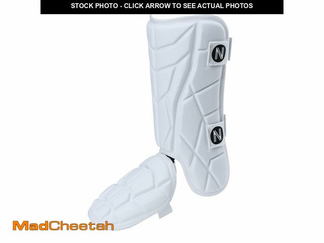 Lot 74-14270663 - NURIBASE Batter's Leg Guards, Baseball/Softball Leg Guard, Adult and Youth Size - White Adult - UNUS...
