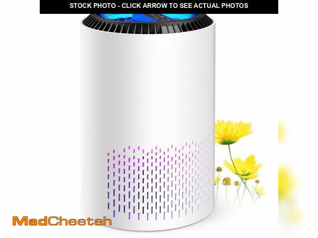 Lot 74-12832504 - ALROCKET HEPA Air Purifier with Light Extra Large Room 350 Sq. ft, White - USED