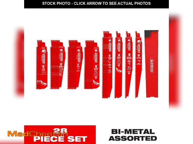 Lot 74-13692879 - DIABLO Bi-Metal Reciprocating Saw Blade Set (28-Piece) - UNUSED
