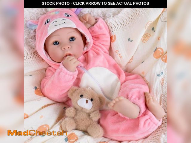 Lot 74-12111213 - Aori 17 Inch Baby Dolls Realistic Doll with Ultra Real Life Soft Body &amp; Pink Outfits for Girls 3...