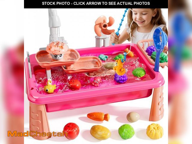 Lot 74-12219006 - NIPLOOOW Kitchen Sink Toys Toddlers 3-5, Play Sink with with Electric Water Pump, Water Table for Ki...