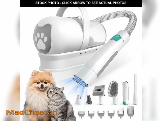 Lot 74-13987482 - 8VR Dog Grooming Kit, Pet Grooming Vacuum with Pet Clipper Nail Grinder, Dog Hair Vacuum with 6 Pet ...