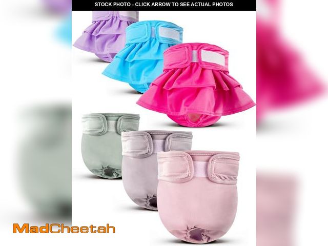 Lot 74-11559154 - XPCARE 6 Pack Washable Female Dog Diapers - Reusable Doggie Diapers, High Absorbency Leak-Proof Pupp...