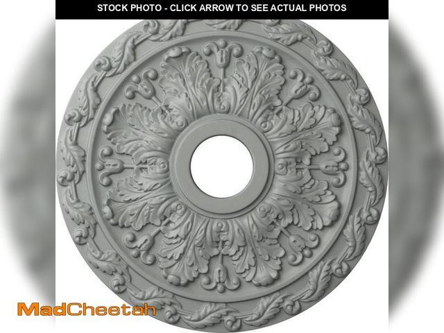 Lot 74-12510140 - Ekena Millwork CM19SP 19 7/8-Inch OD x 3 5/8-Inch ID x 1 1/4-Inch P Spring Leaf Ceiling Medallion - ...