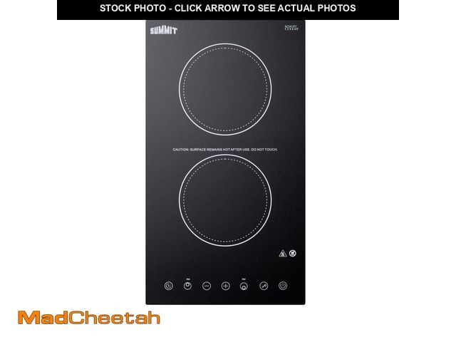 Lot 74-12649695 - Summit Appliance 12 in. Radiant Electric Cooktop in Black with 2 Elements - USED