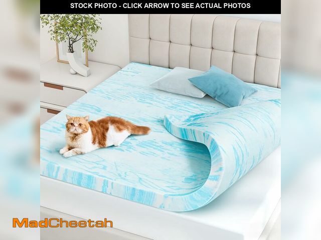 Lot 74-13733901 - NEWBULIG Mattress Toppers Memory Foam Queen, 2 Inch Thick Bed Topper Pad Cooling Gel Infused Soft Co...