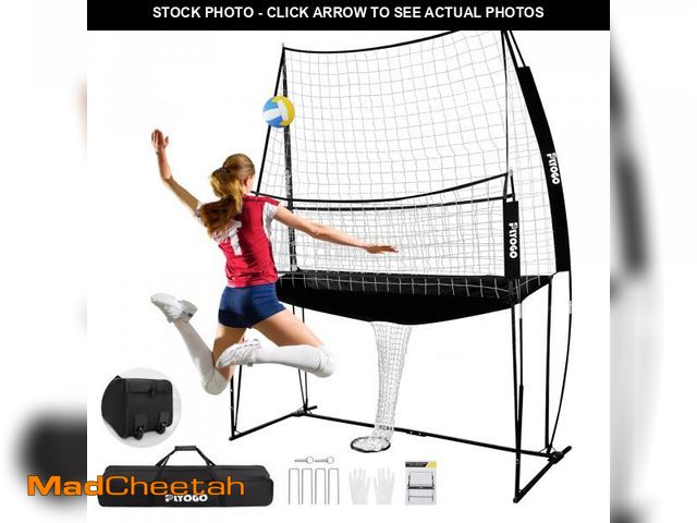 Lot 74-12140432 - (MISSING BASE,CARRY BAG, ACCESSORIES) PLYOGO Volleyball Training Equipment, Adjustable Volleyball Pr...
