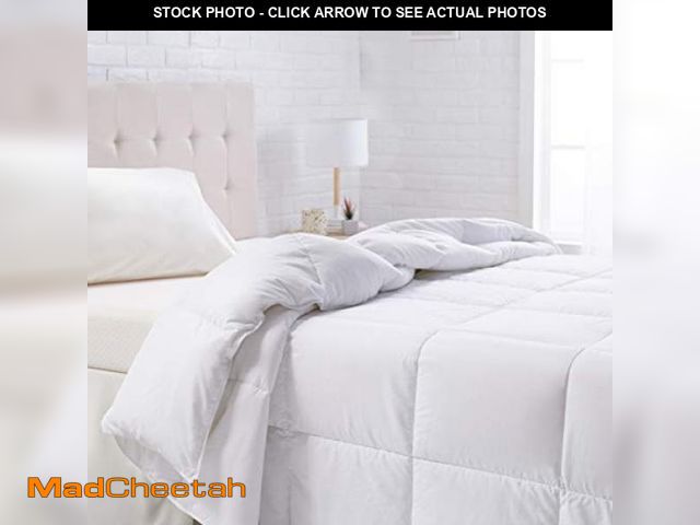 Lot 74-12136792 - Basics White Down Alternative Comforter and Duvet Insert with Corner Tabs (King, All-Season) - UNUSE...