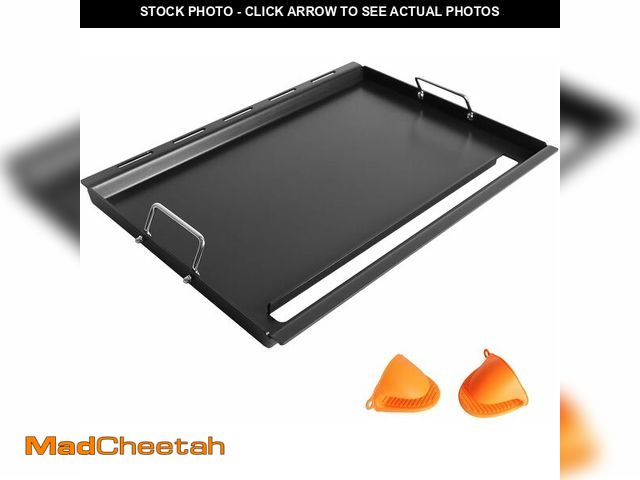 Lot 74-12806553 - Full-Size Griddle Inserts for Weber Genesis 300 Gas Grills Flat Top Plate with Handles for Genesis E...