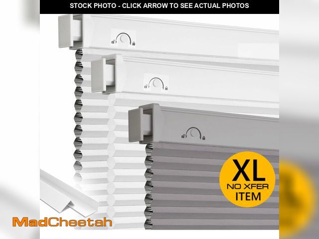 Lot 74-14614885 - Grandekor Blackout No Drill Blinds for Windows, Gray - UNUSED