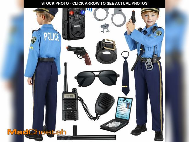 Lot 74-12714416 - Luucio Police Costume for Kids, Kids Police Officer Costume for Boys with Accessories, Halloween Cos...