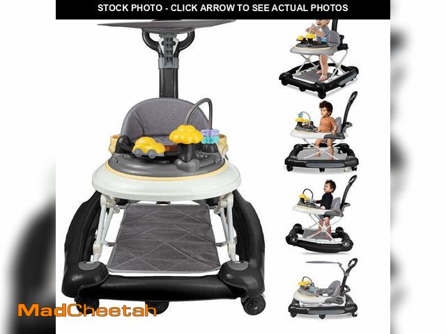 Lot 74-12849304 - (MISSING HANDLE) EONROACOO 5-in-1 Baby Walker for Boys Girls, Adjustable Infant Walkers with Wheels(...