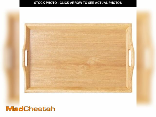 Lot 74-12695589 - G.E.T. RST-2516-N Natural 25" x 16" Hardwood Room Service Tray Hardwood Room Svc. Trays Collection -...