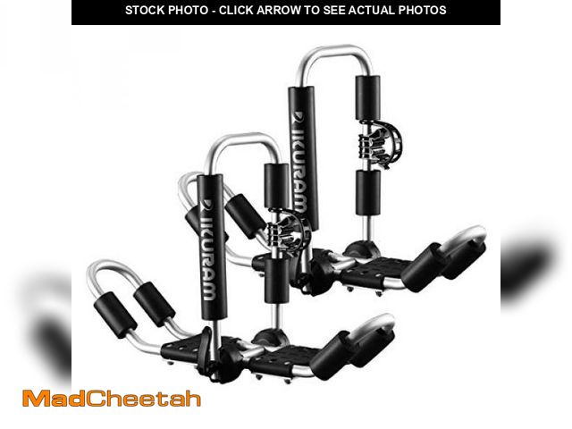 Lot 74-12043949 - Kayak Roof Rack, Aluminum Kayak Carrier Folding J-Style Universal 4-in-1 Multifunction for Canoe, SU...