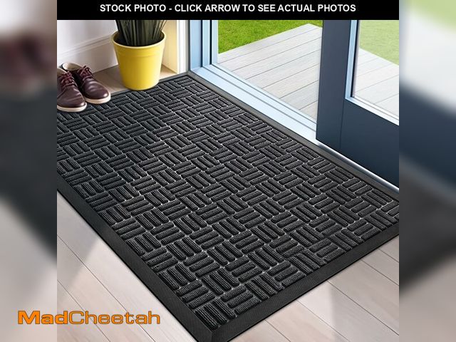 Lot 74-14600141 - Mibao Front Door Mat, Heavy Duty Durable Welcome Mat for Outdoor Indoor, Dirt Trapper Waterproof Sup...