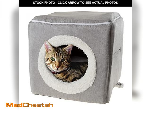 Lot 74-12396488 - Cat House - Indoor Bed with Removable Foam Cushion - Cat Cave for Puppies, Rabbits, Guinea Pigs, Hed...