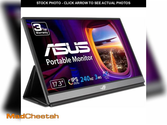 Lot 74-14590999 - ASUS ROG Strix 17.3" 1080P Portable Gaming Monitor (XG17AHPE) - FHD, IPS, 240Hz, Adaptive-Sync, Buil...