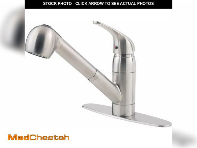 Lot 74-13844774 - Pfister G13310SS Pfirst Series 1-Handle Pull-Out Kitchen Faucet in Stainless Steel, Water-Efficient ...