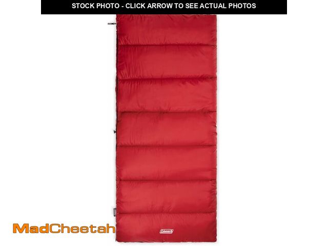 Lot 74-12827667 - Coleman Flatlands 30/40/50 degreeF Adult Sleeping Bag, Made from 100% Recycled Material, Big &amp; T...