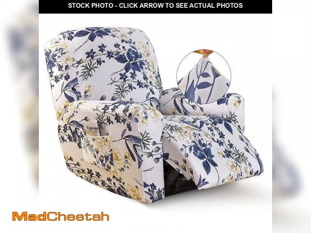 Lot 74-12049864 - Iauddy Recliner Slipcover-Stretch Soft Slip Reclining Chair Slipcovers 4-Pieces Furniture Protector ...