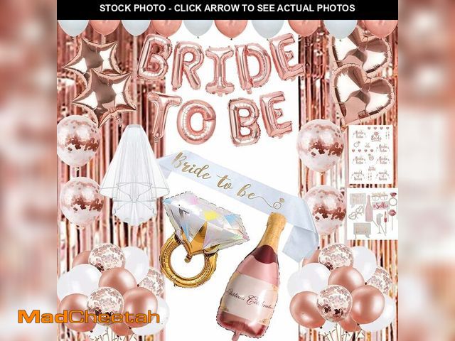 Lot 74-14058898 - EFAILY Bachelorette Party Decorations - Rose Gold Bridal Shower Party Decor and Supplies Kit Bride T...