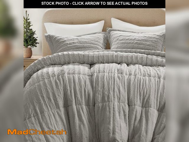 Lot 74-13042226 - Madison Park Duke Luxe Faux Fur Reversible Comforter Set, Soft Plush Reverse, Modern Down Alternativ...