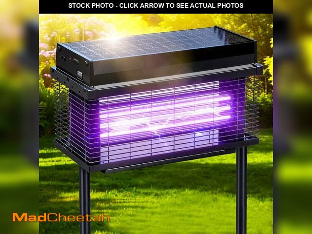 Lot 74-14272564 - Spansol Solar Bug Zapper Outdoor, Purple UV Mosquito Zapper with Smart Rain Off Rechargeable Mosquit...