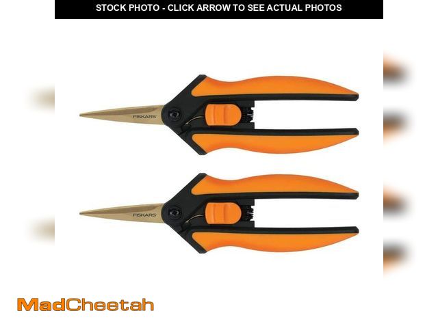 Lot 74-12746542 - Fiskars 6 in. Titanium Micro-Tip Pruning Shears with Softgrip Handles (2-Pack) - UNUSED