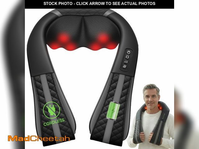 Lot 74-14153033 - Snailax Cordless Neck Massager with Heat, Rechargeable Shiatsu Neck Back Massager for Pain Relief De...