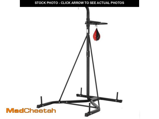Lot 74-12939979 - SKYSHALO 2 in 1 Punching Bag Stand, Steel Heavy Duty Workout Equipment, Adjustable Height Boxing Pun...