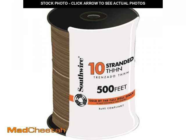 Lot 74-12297264 - 500 ft. 10 Tan Stranded CU THHN Wire - UNUSED